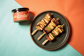 Curried Cottage Cheese Skewers