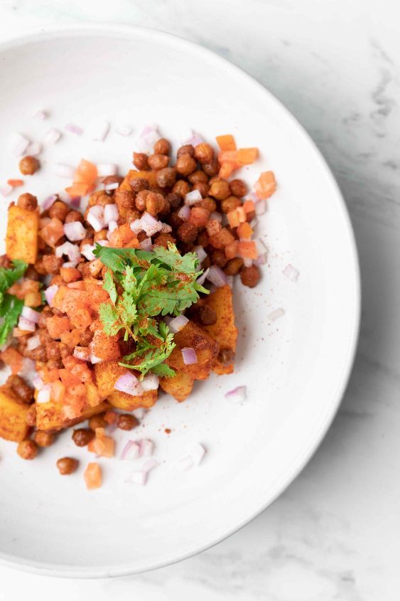 Chana Aloo Chaat with Burmese Hot & Spicy Seasoning